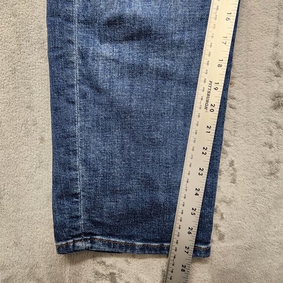 Whetherly Jeans Womens 29/8 Blue Brandon Distressed High Rise Ankle Straight Leg - Picture 13 of 15